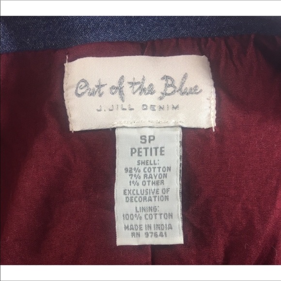 J Jill Out Of The Blue Patchwork Denim Jacket SP - Picture 6 of 6